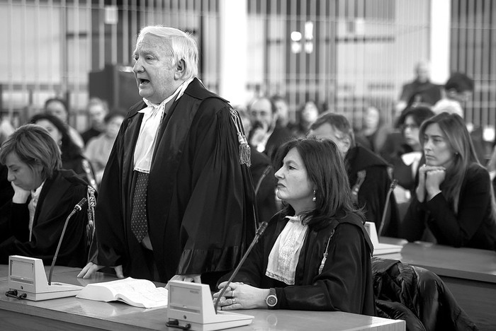 Giancarlo Capaldo, fiscal del juicio del Plan Cóndor (i), durante la audiencia del 17 de enero, en Roma. Foto: Filippo Monteforte, AFP