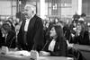 Giancarlo Capaldo, fiscal del juicio del Plan Cóndor (i), durante la audiencia del 17 de enero, en Roma. Foto: Filippo Monteforte, AFP