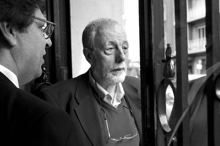 Javier Miranda y Miguel Fernández Galeano, el miércoles, en la sede del Frente Amplio. Foto: Pablo Vignali