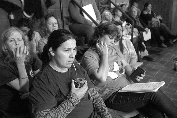 Encuentro de Mujeres Cooperativistas, el sábado, en la sede de la Federación Uruguaya de Cooperativas de Vivienda por Ayuda Mutua. Foto: Mauricio Kühne