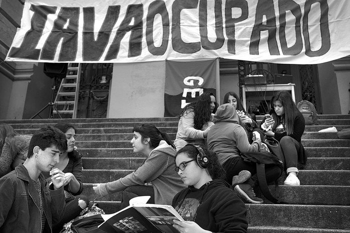 Liceo IAVA, el lunes. Foto: Pablo Vignali