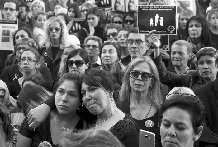 Marcha en conmemoración del Día Internacional de Lucha contra Todas las Formas de Violencia hacia las Mujeres, el sábado en el Centro de Montevideo. / Fotos: Manuela Aldabe