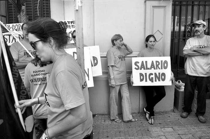 Movilización de la Agrupación de Trabajadores de la Meteorología Nacional. Foto: Federico Gutiérrez (archivo, febrero de 2017)