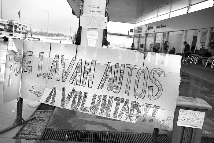 Estación Ancap, de San Luis, Canelones, ayer. Foto: Pablo Vignali