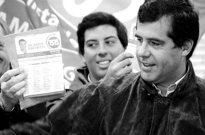 Ricardo Rachetti, en la elección departamental de mayo de 2015. Foto: Pablo Vignali 