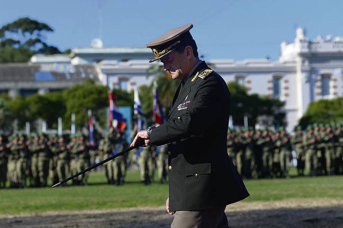 Guido Manini Ríos, comandante en jefe del Ejército (archivo, mayo de 2017). · Foto: Andrés Cuenca