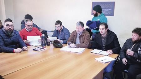 Representantes del sindicato de Conaprole, en la Dirección Nacional del Trabajo (archivo, julio de 2018). · Foto: Pablo Vignali Representantes del sindicato de Conaprole, en la Dirección Nacional del Trabajo (archivo, julio de 2018). · Foto: Pablo Vignali