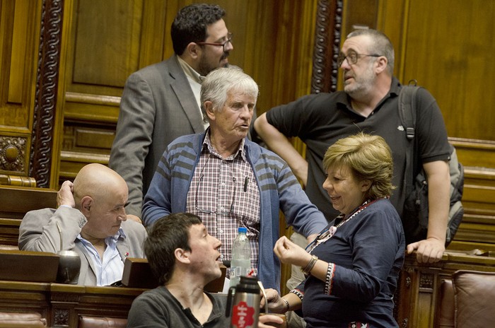 Vista parcial de la bancada del Frente Amplio de Diputados. · Foto: Pablo Vignali