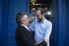 Álvaro Villar y Fernando Amado, ayer, antes de la reunión. Álvaro Villar y Fernando Amado, ayer, antes de la reunión.