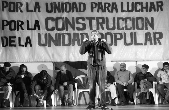 Eduardo Rubio durante el primer acto por la construcción de la Unidad Popular. (archivo, junio de 2012) · Foto: Nicolás Celaya