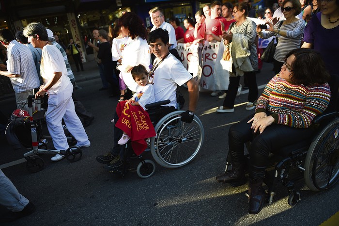 Marcha por la accesibilidad y la inclusión. Foto: Nicolás Celaya (archivo, diciembre de 2014)
