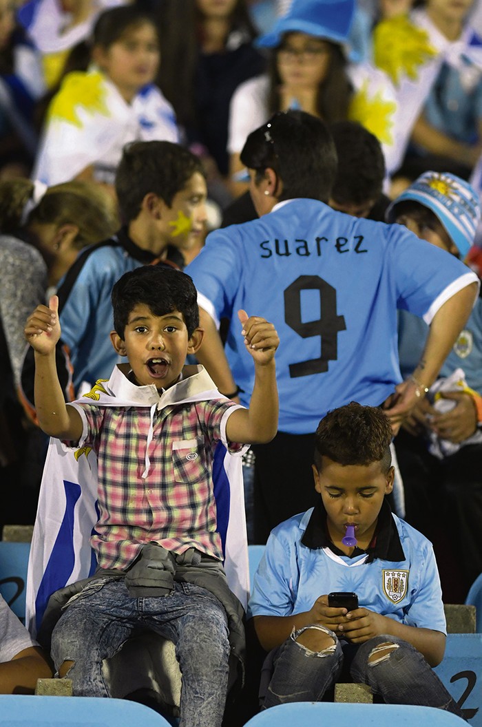 Platea Olímpica, en la previa del partido Uruguay - Brasil, el 23 de marzo. Foto: Sandro Pereyra