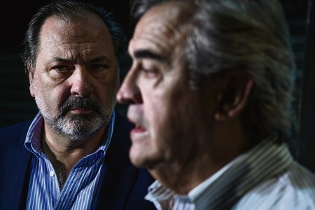 Jorge Larrañaga y Jorge Gandini, durante la inauguración de la sede departamental en Montevideo de Por la Patria. (archivo, abril de 2019) · Foto: Javier Calvelo, adhocFOTOS Jorge Larrañaga y Jorge Gandini, durante la inauguración de la sede departamental en Montevideo de Por la Patria. (archivo, abril de 2019) · Foto: Javier Calvelo, adhocFOTOS