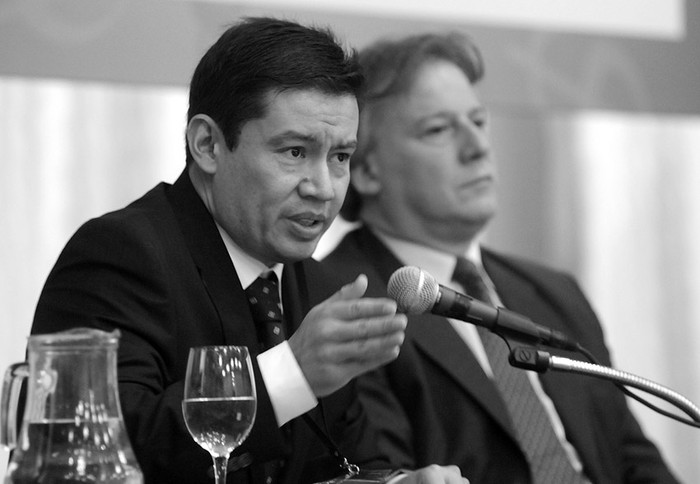 Jorge Saza, ayer, durante la conferencia "Estado de la economía y de la banca mundial y latinoamericana". · Foto: Pablo Nogueira