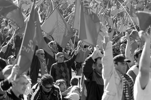 Movilización del SUNCA. Foto: Javier Calvelo (archivo, agosto de 2013)