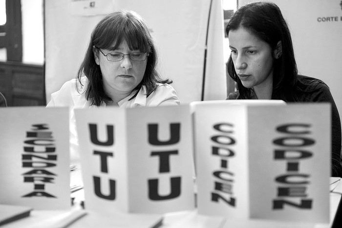 Elección de representantes docentes, el miércoles, en el IAVA. Foto: Santiago Mazzarovich