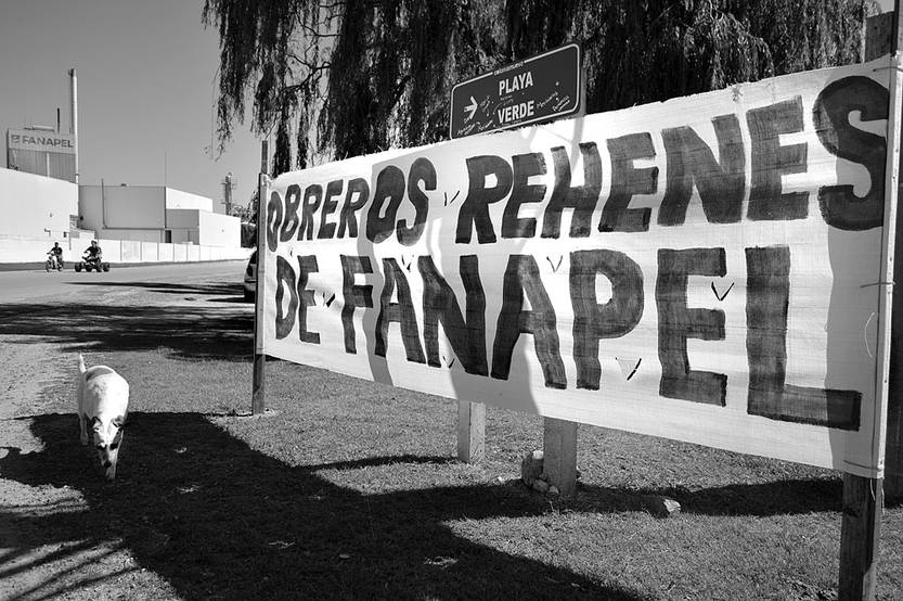 Planta de Fanapel, en Juan Lacaze, Colonia. Foto: Pablo Cribari (archivo, enero de 2017)