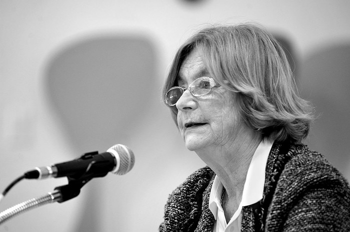 Mirtha Guianze durante la presentación del informe anual de la Institución Nacional de Derechos Humanos y Defensoría del Pueblo. Foto: Federico Gutiérrez