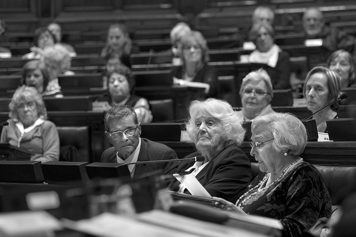 Asamblea General de personas mayores, ayer, en la Cámara de Diputados. Foto: Andrés Cuenca