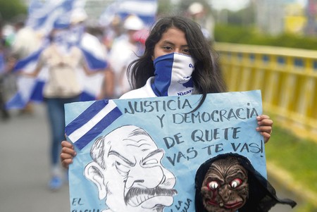 Marcha llamada Masaya florecerá, el sábado, en Managua.
· Foto: Marvin Recinos / AFP Marcha llamada Masaya florecerá, el sábado, en Managua.
· Foto: Marvin Recinos / AFP