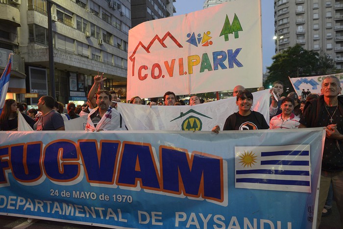 Marcha de FUCVAM (archivo, abril de 2018).
 · Foto: Andrés Cuenca