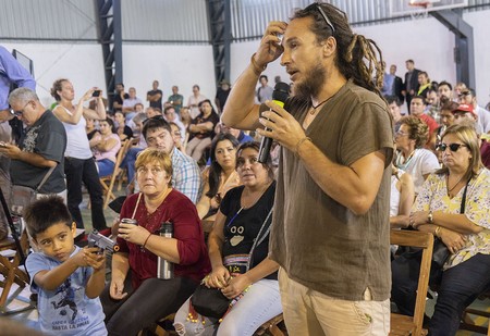 Participación del público durante el Consejo de Ministros abierto, ayer, en Pueblo Centenario, Durazno. · Foto: Mariana Greif Participación del público durante el Consejo de Ministros abierto, ayer, en Pueblo Centenario, Durazno. · Foto: Mariana Greif