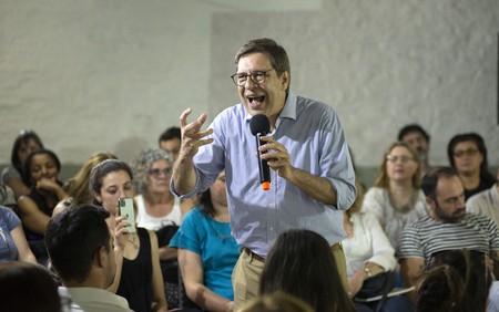 Javier Miranda, ayer, en la Huella de Seregni. Javier Miranda, ayer, en la Huella de Seregni.