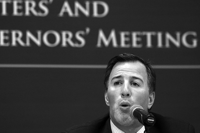 El ministro de Hacienda de México, José Antonio Meade, el domingo, en una rueda de prensa en Ciudad de México, con motivo del inicio de la reunión entre los ministros de Finanzas y gobernadores de bancos centrales del G20.  · Foto: Alex Cruz, Efe