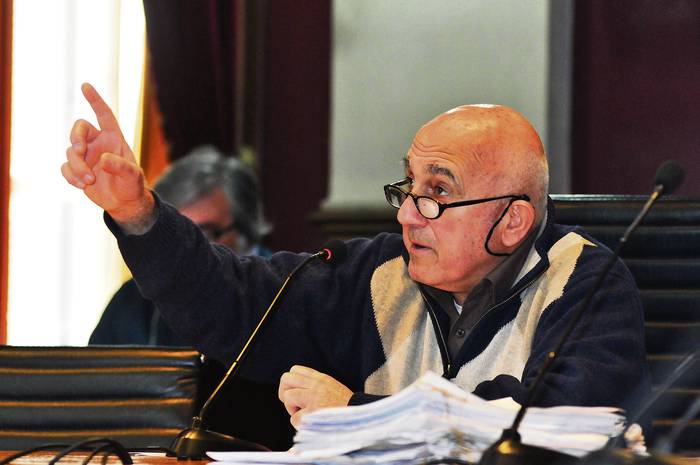 Roberto Markarian, durante la sesión del Consejo Directivo Central, el sábado. · Foto: Federico Gutiérrez