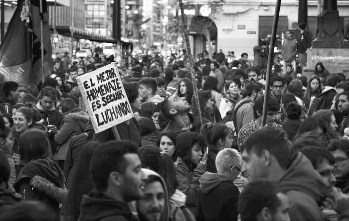 Movilización en homenaje a los mártires estudiantiles. Foto: Alessandro Maradei
