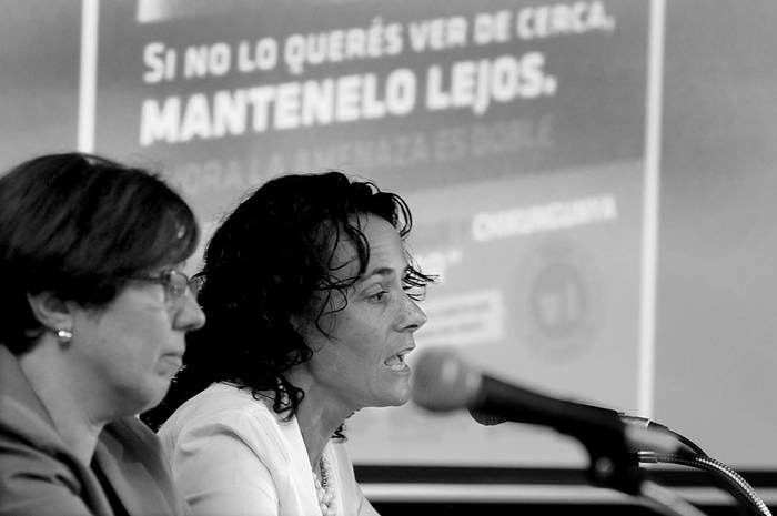 Susana Muñiz y Marlene Sica, ayer, en el Ministerio de Salud Pública. Foto: Sandro Pereyra