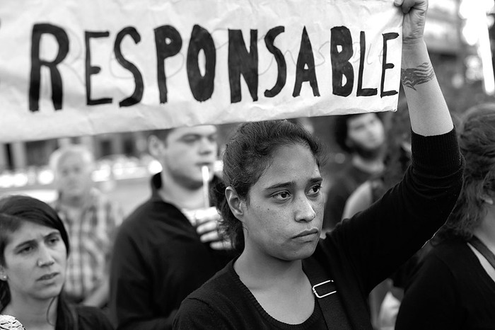 Feministas en Alerta y en las Calles, el viernes, en la plaza Independencia. Foto: Pablo Nogueira