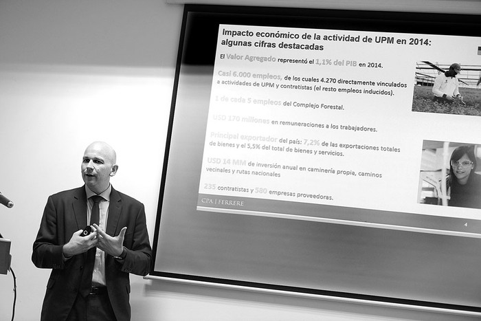 Alfonso Capurro, de CPA Ferrere, ayer, en el hotel Four Points. Foto: Santiago Mazzarovich