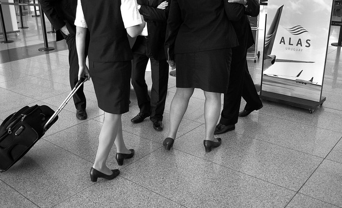 Embarque de Alas-U en el aeropuerto de Carrasco. Foto: Pablo Vignali (archivo, enero de 2016)