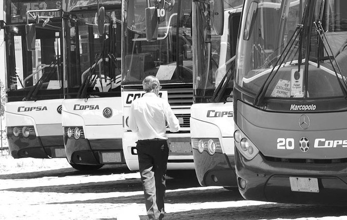 Terminal de ómnibus suburbanos de Río Branco, Montevideo (archivo, octubre de 2014). · Foto: Sandro Pereyra