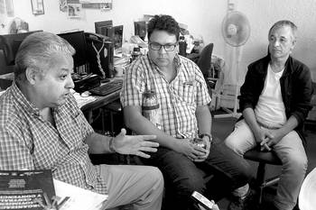 Luis Leopold, Jorge Peloche y Héctor Seco. Foto: Pablo Vignali Luis Leopold, Jorge Peloche y Héctor Seco. Foto: Pablo Vignali