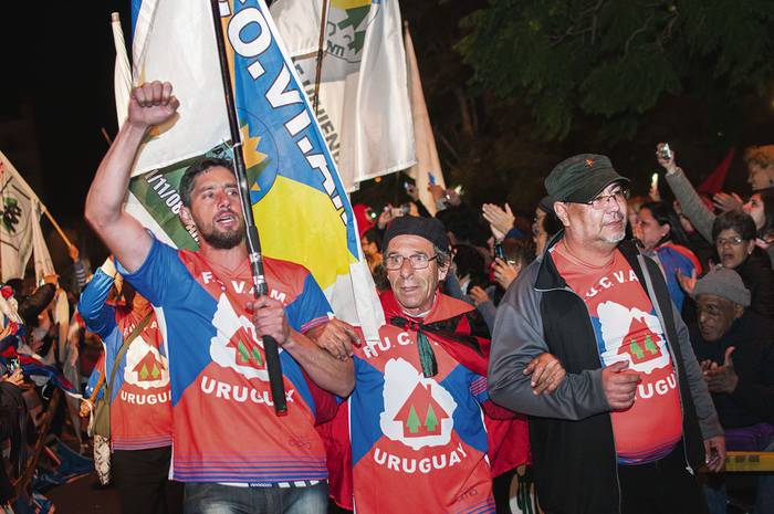 Marcha de la Federación de Cooperativas de Vivienda por Ayuda Mutua (archivo,, mayo de 2018). · Foto: Juan Manuel Ramos