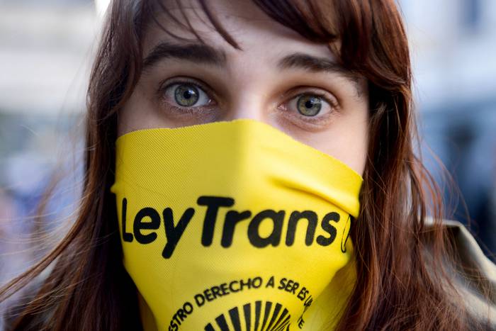 Campaña Nacional por la Ley Integral para Personas Trans.  · Foto: Santiago Mazzarovich / adhocFOTOS