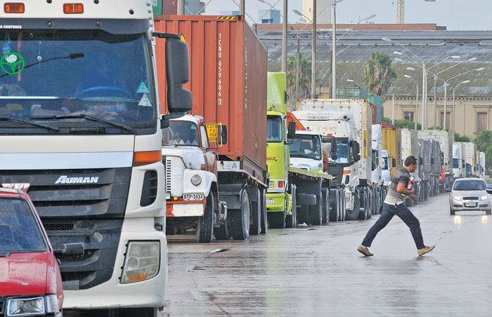 Concentración de camioneros (archivo, marzo de 2017). · Foto: Federico Gutiérrez