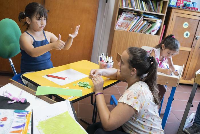 Verano educativo en la Escuela 200, para niños con discapacidad motriz (archivo, enero de 2019).
 · Foto: Ricardo Antúnez