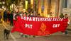 Marcha del PIT CNT en apoyo a Hugo Leites, en Salto (archivo, setiembre de 2017).
Marcha del PIT CNT en apoyo a Hugo Leites, en Salto (archivo, setiembre de 2017).