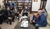 Pablo Jourdan, Laura Alberti, Daniel Sturla, Fernando Pereira y Marcelo Abdala, ayer, en el Arzobispado. Pablo Jourdan, Laura Alberti, Daniel Sturla, Fernando Pereira y Marcelo Abdala, ayer, en el Arzobispado.