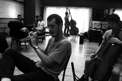 Ensayo de la Orquesta Sinfónica del SODRE en la sede de AGADU (archivo, 2014). · Foto: Pablo Nogueira