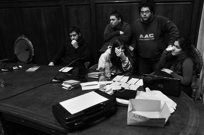 Previa de la Convención de la Federación de Estudiantes Universitarios del Uruguay, el sábado en el Paraninfo de la Universidad. / Foto: Pedro Rincón