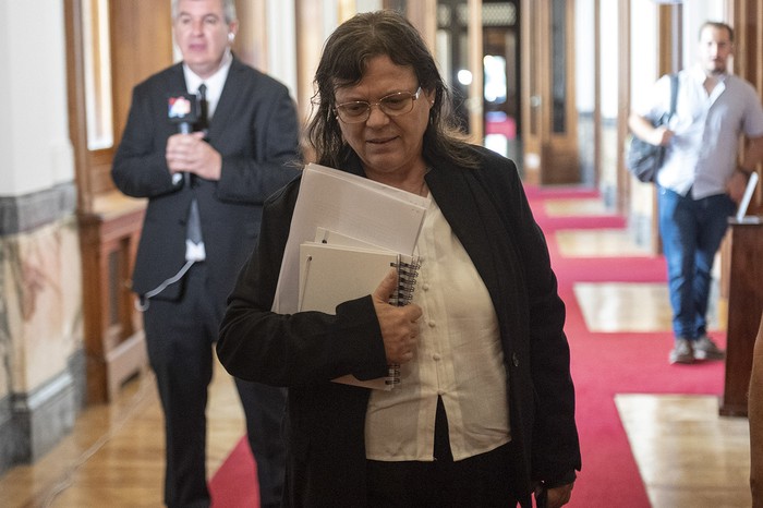 La fiscal Mónica Ferrero en el Palacio Legislativo. (archivo, abril de 2025) · Foto: Alessandro Maradei