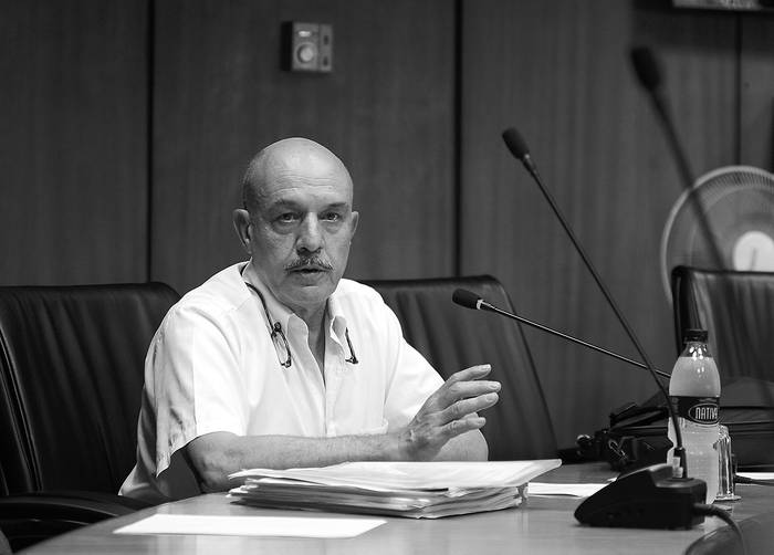 Andrés Toriani, ayer, en la comisión investigadora de ASSE en Diputados. / Foto: Federico Gutiérrez