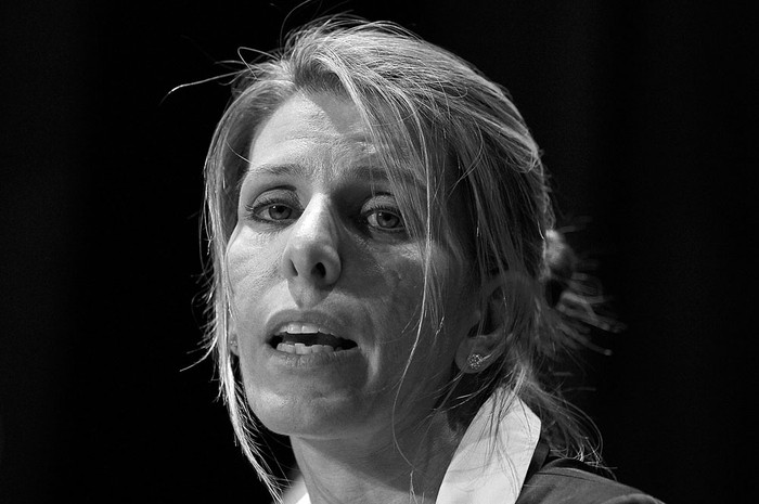 Sandra Arroyo Salgado, ex esposa de Alberto Nisman, durante una conferencia de prensa, el 5 de marzo, en San Isidro, provincia de Buenos Aires (Argentina). Foto: David Fernández, Efe