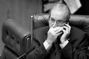 Eduardo Cunha, presidente de la Cámara de Diputados de Brasil, el 16 de abril en Brasilia. Foto: Andressa Anholete, Afp
