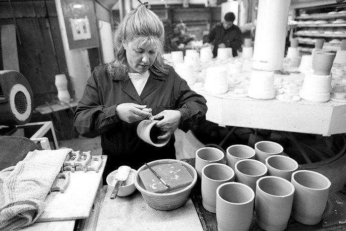 Planta industrial de la Cooperativa de Trabajadores Cerámicos Empalme Olmos. Foto: Iván Franco (archivo, julio de 2013)