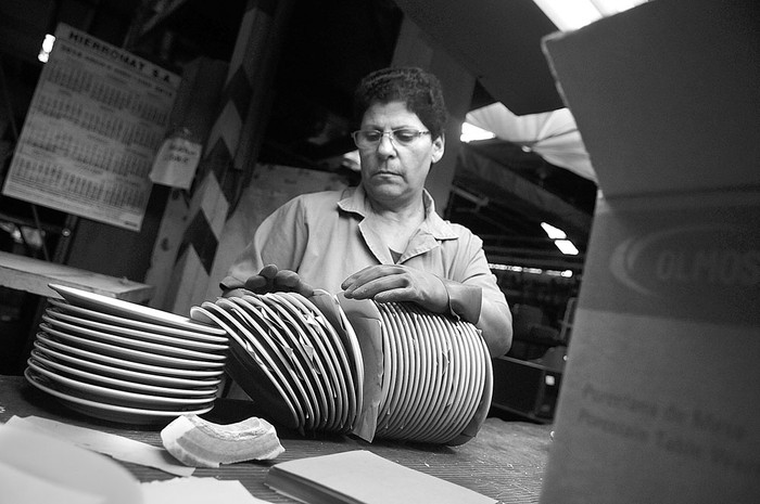 Planta industrial de la Cooperativa de Trabajadores Cerámicos, en Empalme Olmos. Foto: Nicolás Celaya (archivo, febrero de 2014)